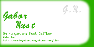 gabor must business card